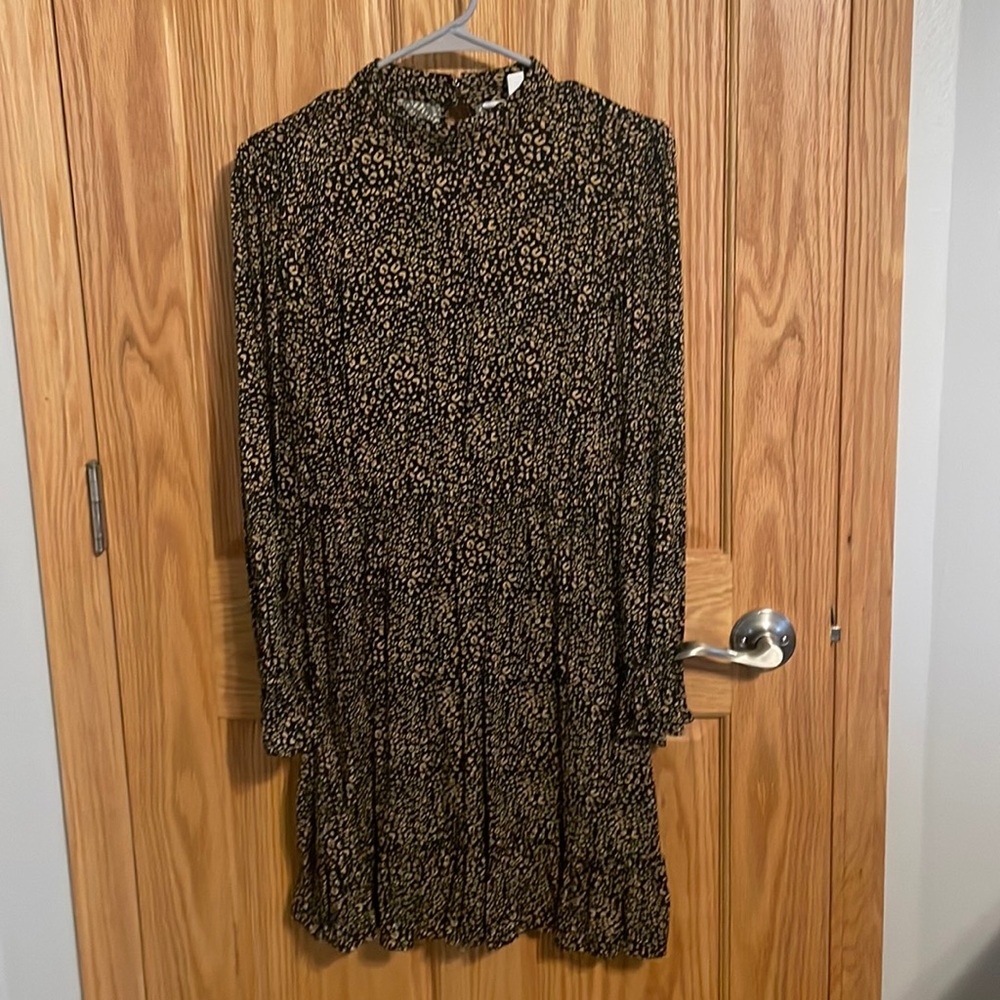 Women’s POPSUGAR Long Sleeve Ruffle Hem Printed Dress